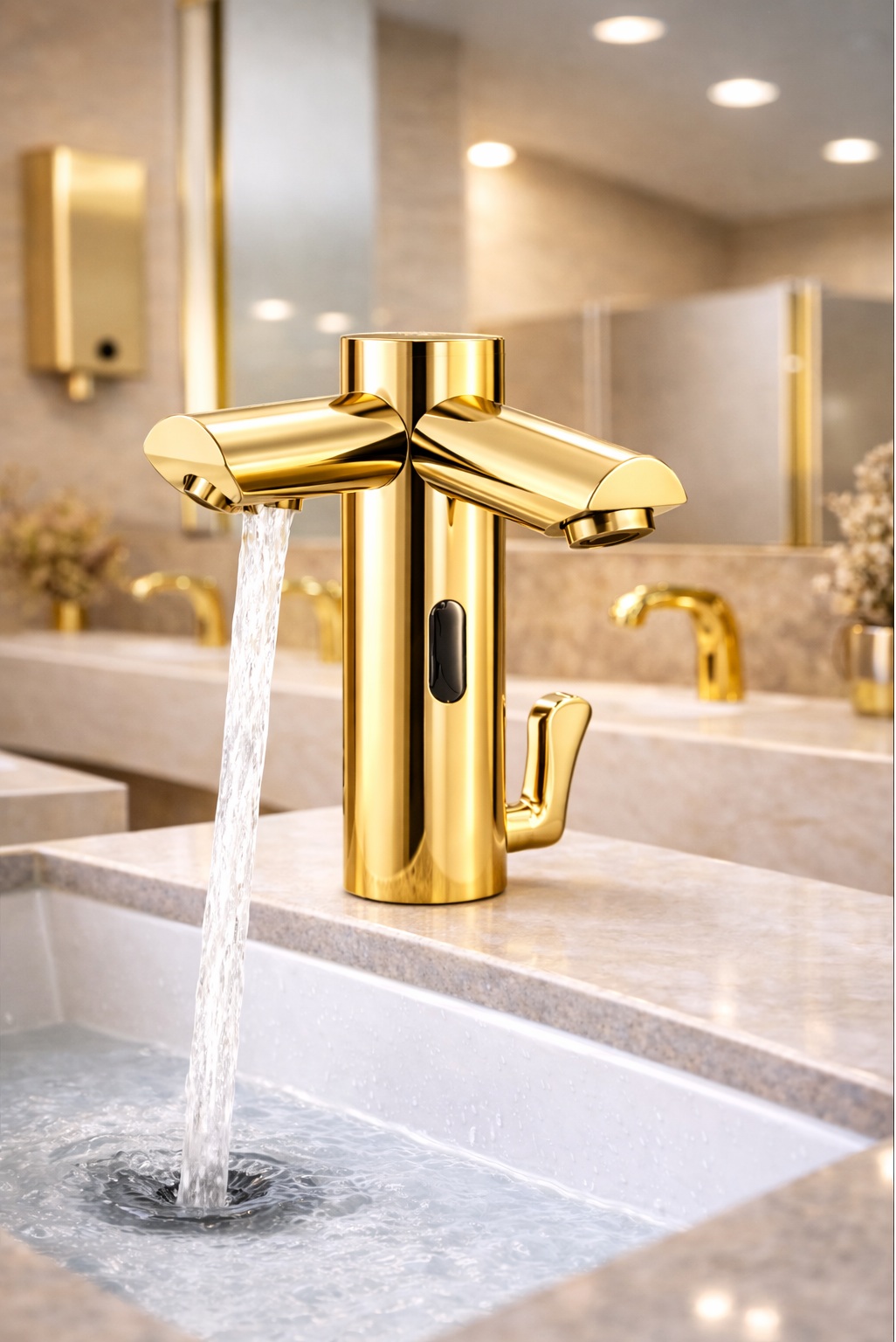 BathSelect Polished Gold Touchless Faucet